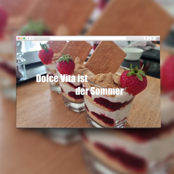 Nachspeisse Erstellung einer Fotografie der Video Produktion Photoshop