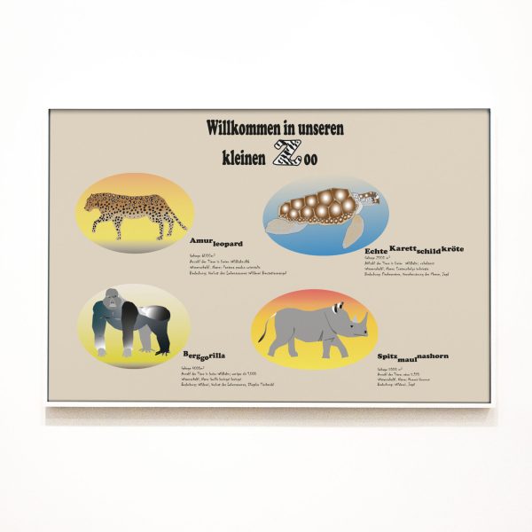 Grafikdesign Illustrator Zoo plakat