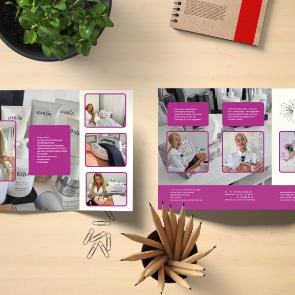 Beautysalon Folder Medien Print InDesign
